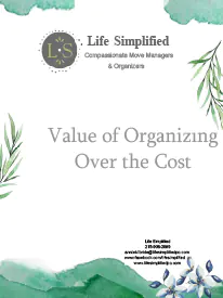 The Value of Organizing Checklist